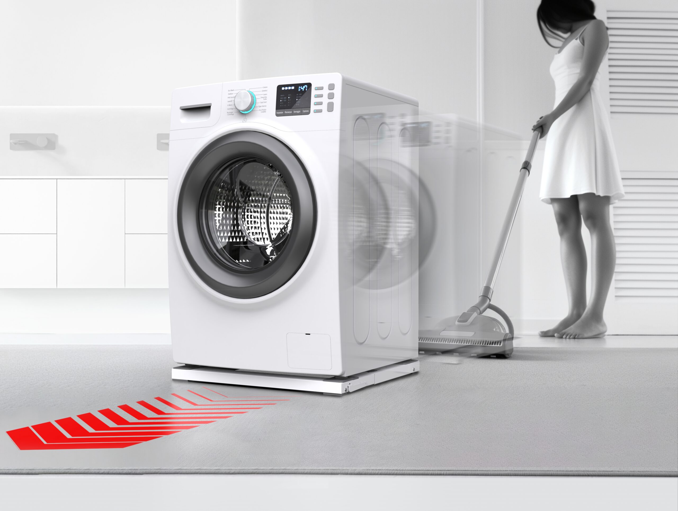 Base Wash Pro Meliconi Per Lavatrice E Asciugatrice