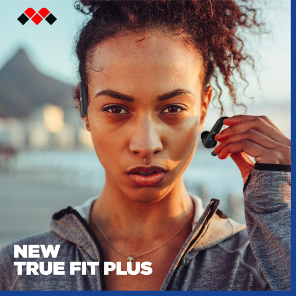 Meliconi MYSOUND TRUE FIT PLUS - Auricolari True Wireless Bluetooth 5.3 Nero, Ideale Per Lo Sport, Touch Control, Case Di Ricarica Con Led, Batteria 32 Ore